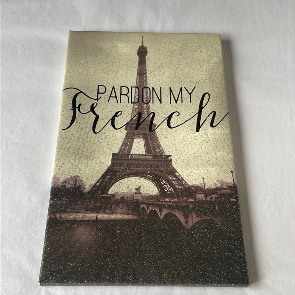 Black and Cream canvas Art Decor Accent‎ Eiffel Tower